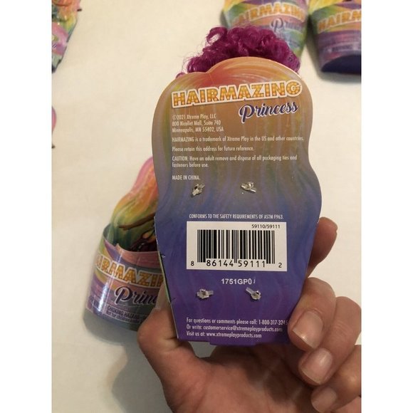 Lot Of 2 HAIRMAZING Mini Doll-Pink Hair 4” Dolls - Picture 3 of 4